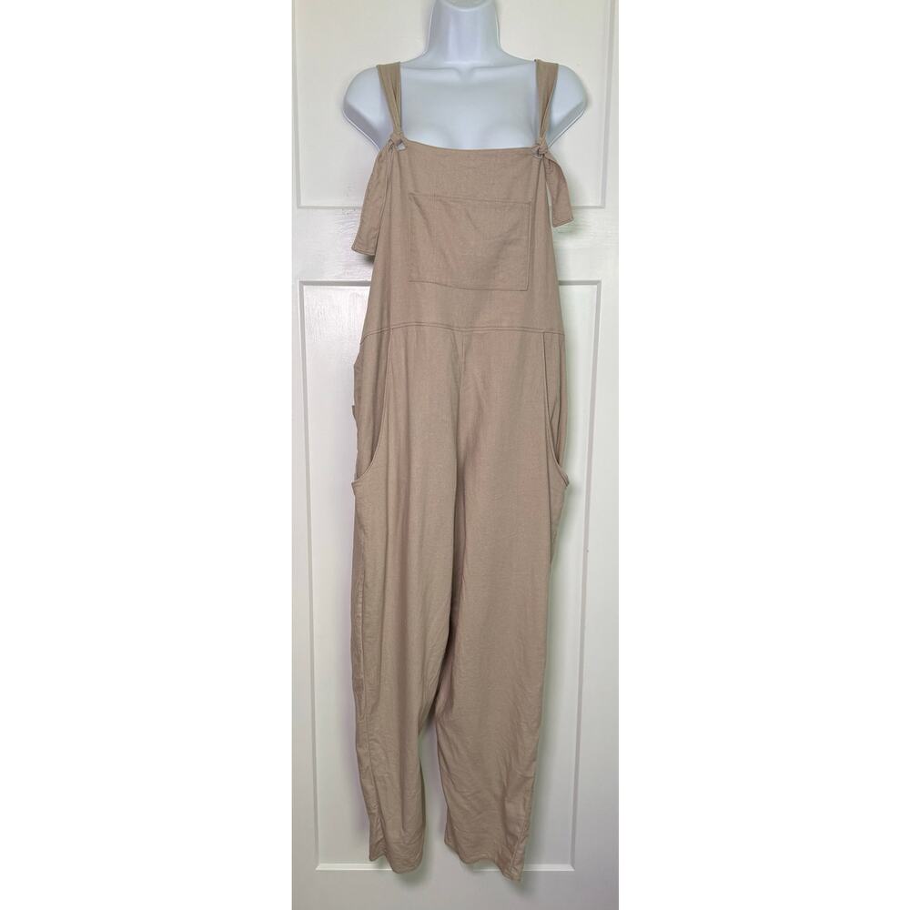 Farmhouse Frocks Overalls‎ Jumpsuit Tn Oversized Relaxed Fit Knot Strap MEDIUM